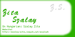 zita szalay business card